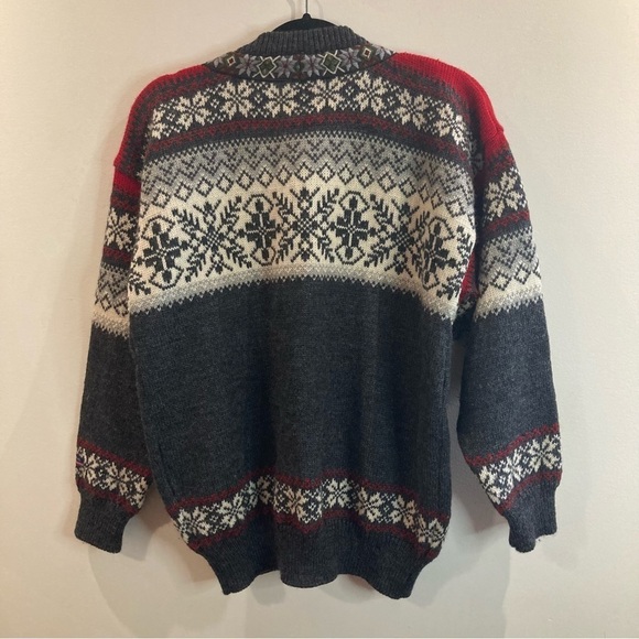 NORWOOL Sz S Setesdal 100% Wool Fair Isle  Style Ornate Design Buttons Cardigan - Picture 10 of 10